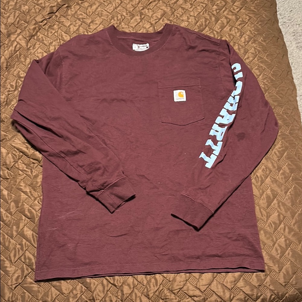 Carhartt Brown Long Sleeve Tee Casual Style